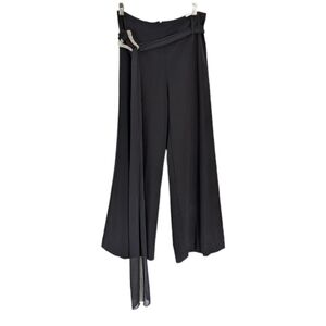 JOSEPH Ribkoff Wide Leg black pants Belted Pants size 8 T8
